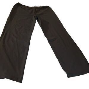 Athleta size large black casual pants fits 12 zip flat front straight leg